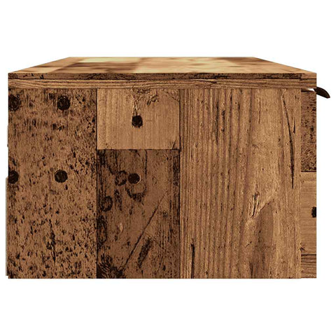 vidaXL Wandschrank Altholz-Optik 102x30x20 cm Holzwerkstoff