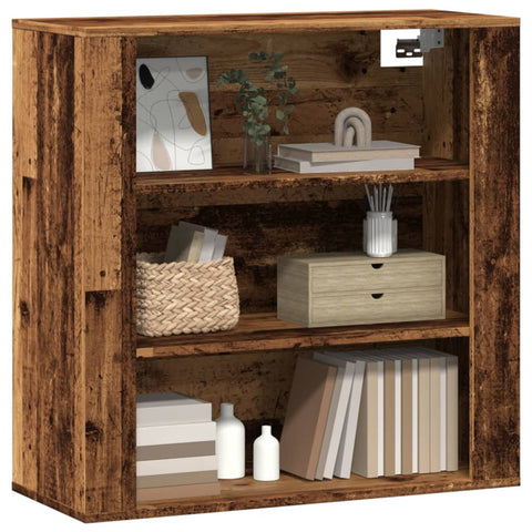 vidaXL Wandschrank Altholz-Optik 80x33x80 cm Holzwerkstoff