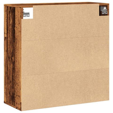 vidaXL Wandschrank Altholz-Optik 80x33x80 cm Holzwerkstoff