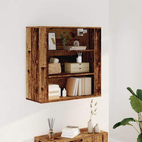 vidaXL Wandschrank Altholz-Optik 80x33x80 cm Holzwerkstoff