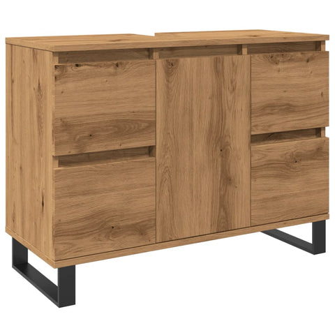 vidaXL Waschbeckenunterschrank Artisan-Eiche 80x33x60 cm Holzwerkstoff