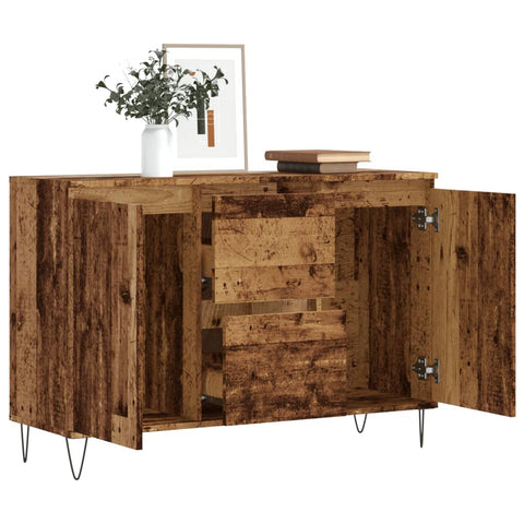 vidaXL Sideboard Altholz-Optik 104x35x70 cm Holzwerkstoff