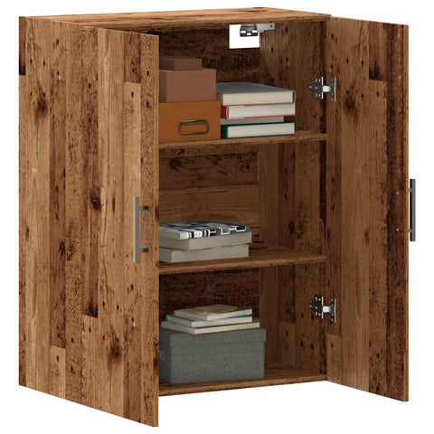 vidaXL Wandschrank Altholz-Optik 69,5x34x90 cm