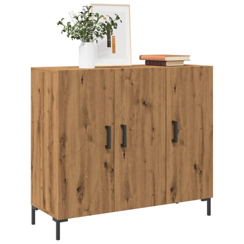 vidaXL Sideboard Artisan-Eiche 90x34x80 cm Holzwerkstoff