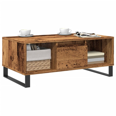 vidaXL Couchtisch Altholz-Optik 90x50x36,5 cm Holzwerkstoff