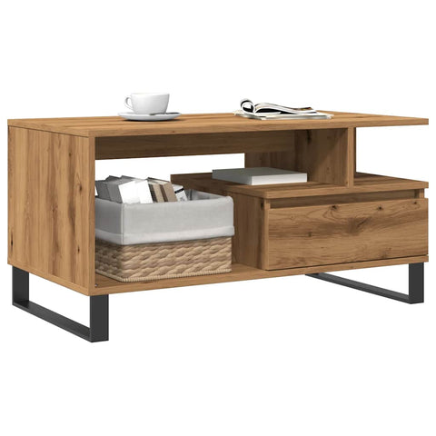 vidaXL Couchtisch Artisan-Eiche 90x49x45 cm Holzwerkstoff