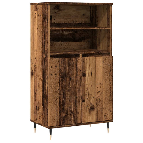 vidaXL Highboard Altholz-Optik 60x36x110 cm Holzwerkstoff