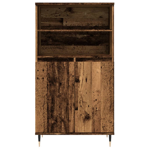 vidaXL Highboard Altholz-Optik 60x36x110 cm Holzwerkstoff