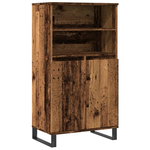 vidaXL Highboard Altholz-Optik 60x36x110 cm Holzwerkstoff