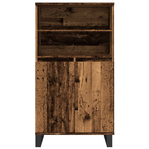 vidaXL Highboard Altholz-Optik 60x36x110 cm Holzwerkstoff