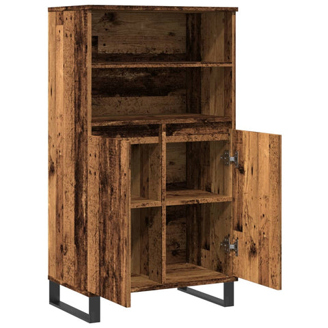 vidaXL Highboard Altholz-Optik 60x36x110 cm Holzwerkstoff