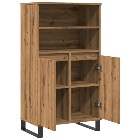 vidaXL Highboard Artisan-Eiche 60x36x110 cm Holzwerkstoff