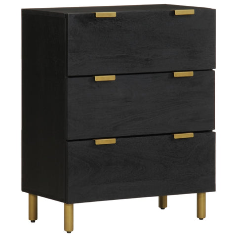 vidaXL Sideboard Schwarz 60x33x75 cm Holzwerkstoff