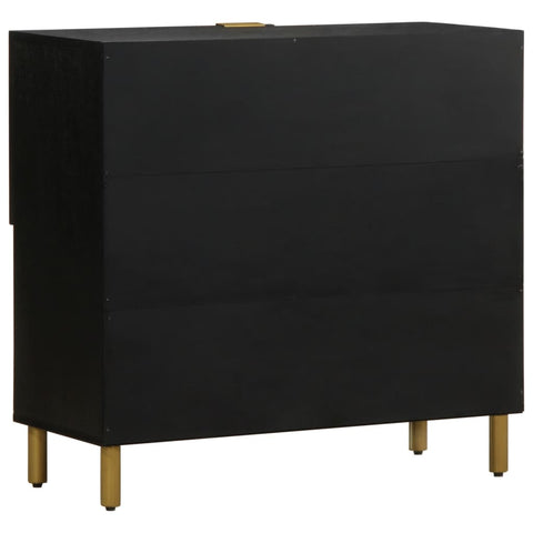 vidaXL Sideboard Schwarz 80x33x75 cm Holzwerkstoff