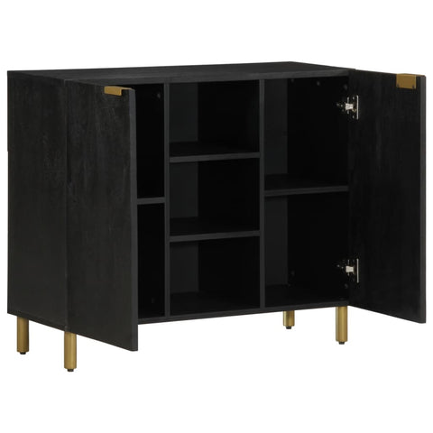 vidaXL Sideboard Schwarz 90x35x75 cm Holzwerkstoff