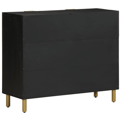 vidaXL Sideboard Schwarz 90x35x75 cm Holzwerkstoff