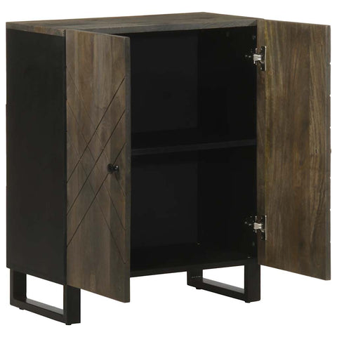 vidaXL Sideboard Schwarz 60x33x75 cm Massivholz Mango