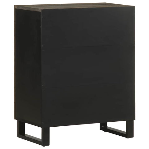 vidaXL Sideboard Schwarz 60x33x75 cm Massivholz Mango