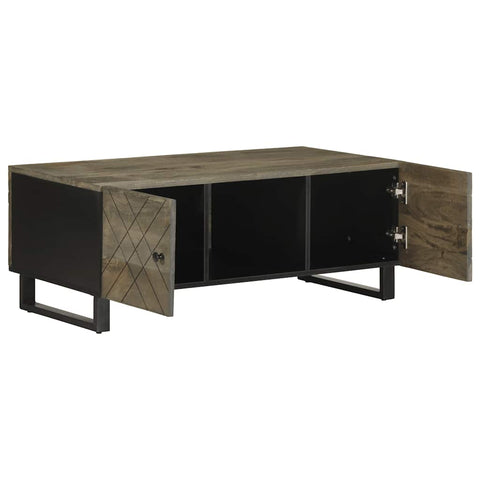 vidaXL Couchtisch Schwarz 100x54x40 cm Massivholz Mango