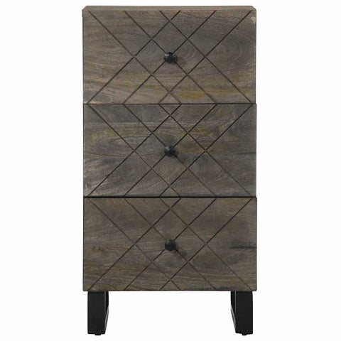 vidaXL Sideboard Schwarz 40x33x75 cm Massivholz Mango