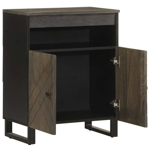 vidaXL Sideboard Schwarz 60x33x75 cm Massivholz Mango