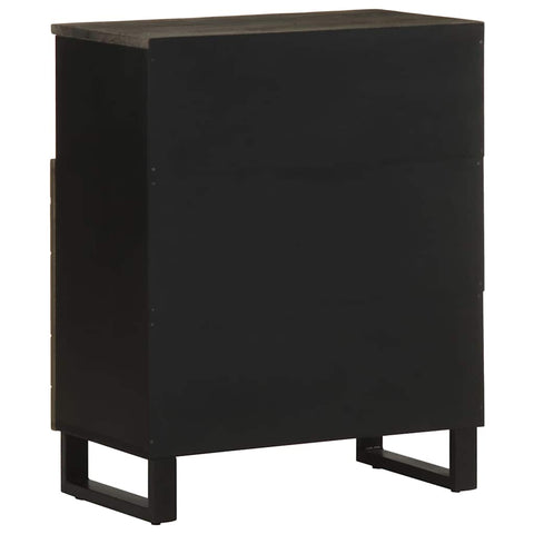 vidaXL Sideboard Schwarz 60x33x75 cm Massivholz Mango