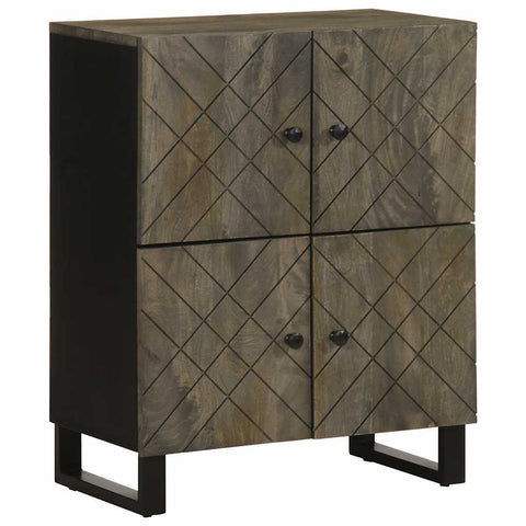 vidaXL Sideboard Schwarz 60x33x75 cm Massivholz Mango