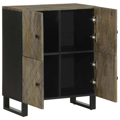 vidaXL Sideboard Schwarz 60x33x75 cm Massivholz Mango