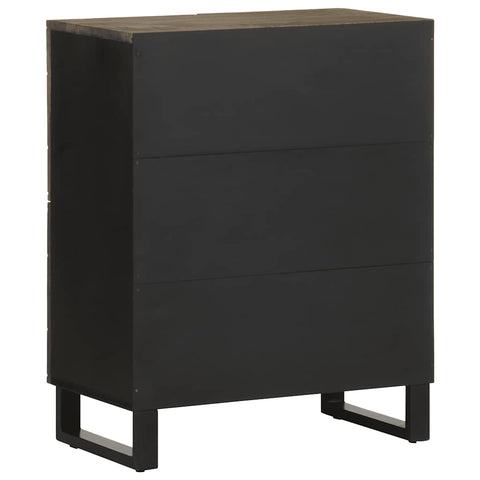 vidaXL Sideboard Schwarz 60x33x75 cm Massivholz Mango