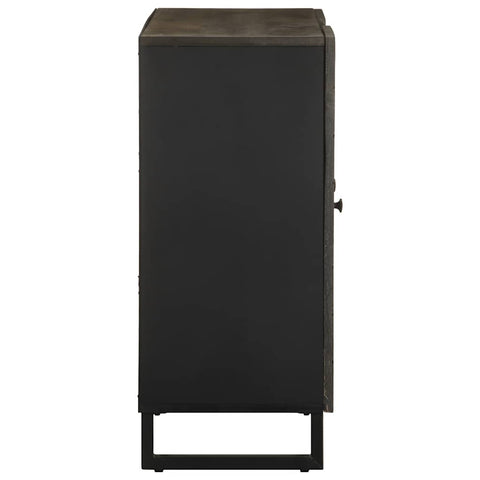 vidaXL Sideboard Schwarz 90x33x75 cm Massivholz Mango