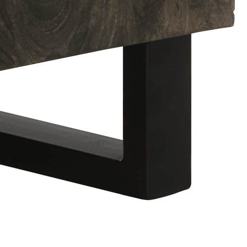 vidaXL Sideboard Schwarz 90x33x75 cm Massivholz Mango