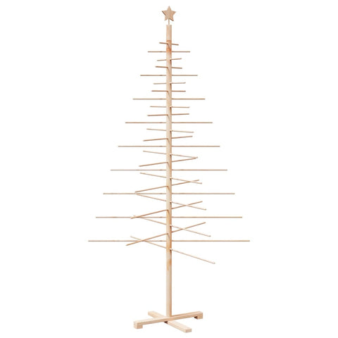 vidaXL Weihnachtsbaum Holz zum Schmücken 210 cm Massivholz Kiefer