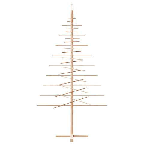 vidaXL Weihnachtsbaum Holz zum Schmücken 210 cm Massivholz Kiefer