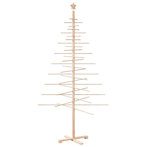 vidaXL Weihnachtsbaum Holz zum Schmücken 210 cm Massivholz Kiefer