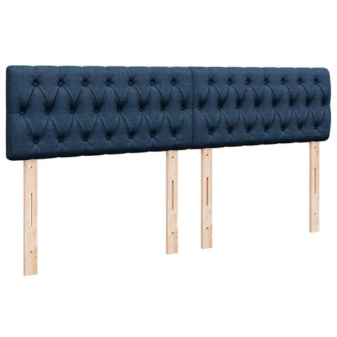 Ottoman-Bett mit Matratze Blau 160x200 cm Stoff