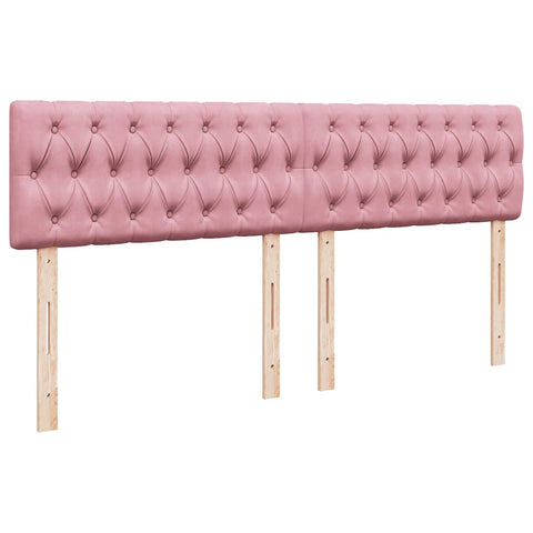 Ottoman-Bett mit Matratze Rosa 180x200 cm Samt