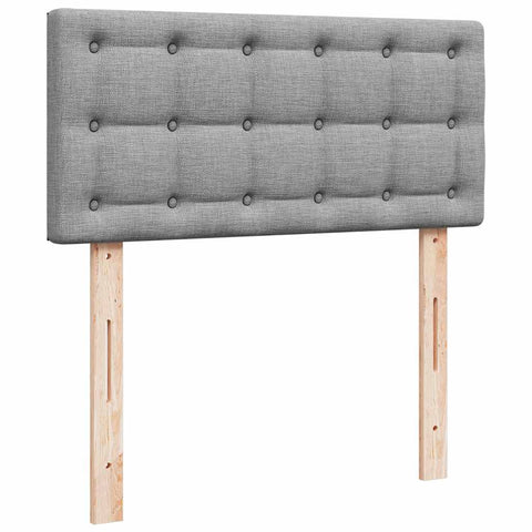 Ottoman-Bett mit Matratzen Hellgrau 180x200 cm Stoff