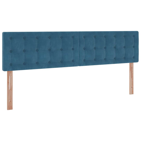 Ottoman-Bett mit Matratzen Dunkelblau 200x200 cm Samt