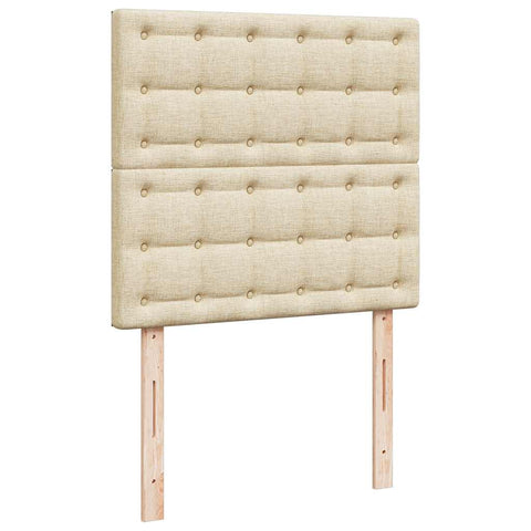 Ottoman-Bett mit Matratze Creme 90x190 cm Stoff