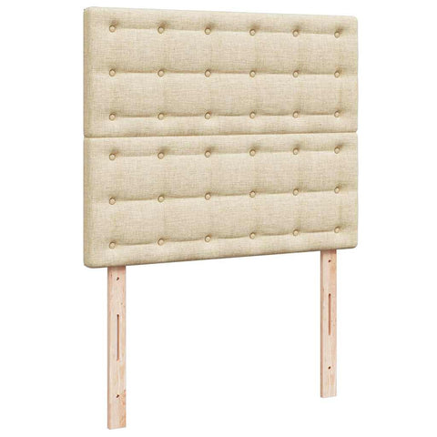 Ottoman-Bett mit Matratze Creme 120x190 cm Stoff