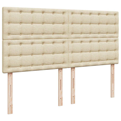 Ottoman-Bett mit Matratze Creme 180x200 cm Stoff