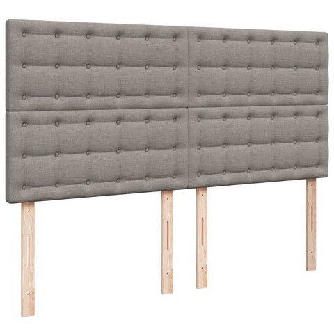 Ottoman-Bett mit Matratzen Taupe 200x200 cm Stoff