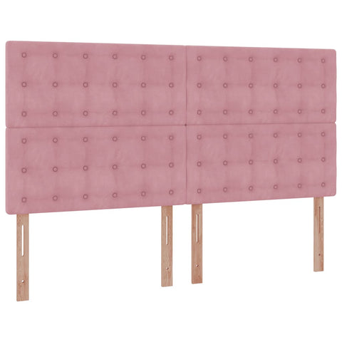 Ottoman-Bett mit Matratzen Rosa 200x200 cm Samt