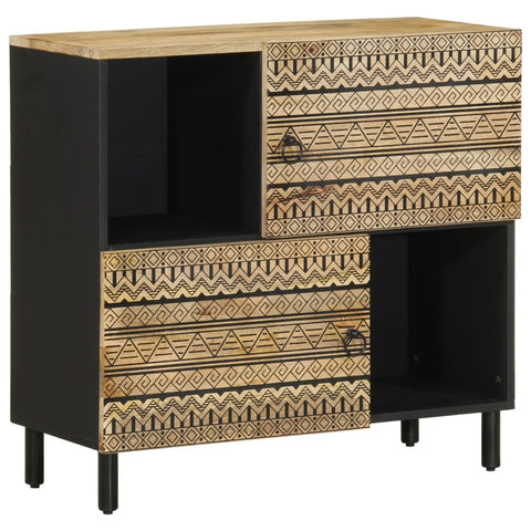 vidaXL Sideboard 80x33,5x75 cm Raues Mangoholz