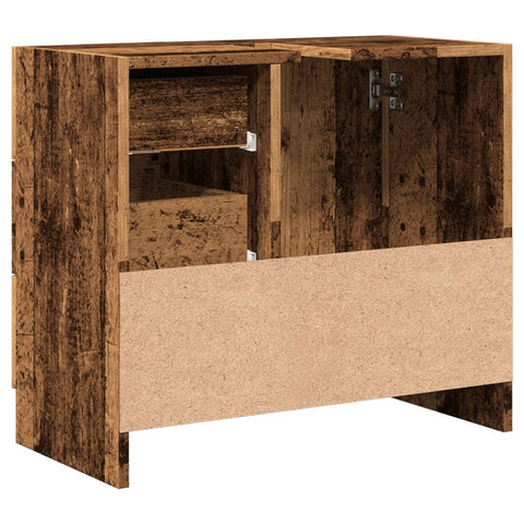 vidaXL Waschbeckenunterschrank Altholz-Optik 63x30x54 cm Holzwerkstoff