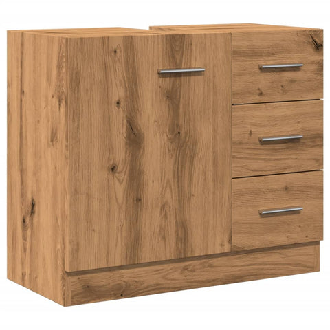 vidaXL Waschbeckenschrank Artisan-Eiche 63x30x54 cm Holzwerkstoff