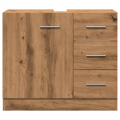 vidaXL Waschbeckenschrank Artisan-Eiche 63x30x54 cm Holzwerkstoff