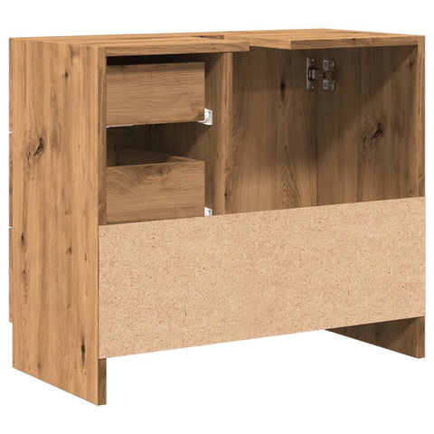 vidaXL Waschbeckenschrank Artisan-Eiche 63x30x54 cm Holzwerkstoff