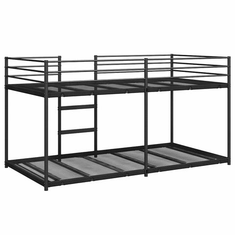 vidaXL Etagenbett ohne Matratze Schwarz 90x190 cm Stahl