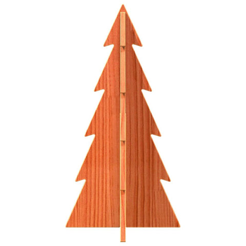 vidaXL Weihnachtsbaum Holz zum Schmücken 59,5 cm Massivholz Kiefer